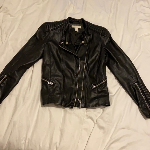 H&M Jackets & Blazers - Black leather jacket from H&M in perfect condition